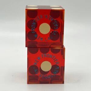 Rare Vintage 1960s New Frontier Las Vegas Casino Pair of Dice